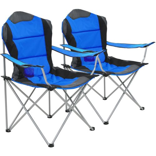 Sklopive stolice za kampiranje 2 kom 96 x 60 x 102 cm plave slika 21
