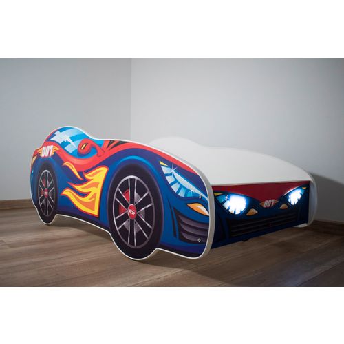 Dečiji krevet 160x80cm (Trkacki auto) RED BLUE CAR - LED  slika 4