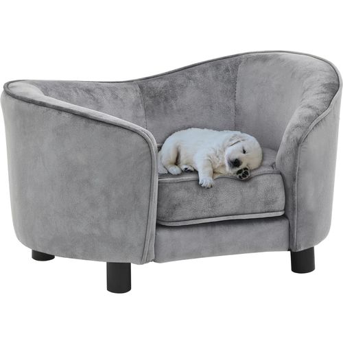 Sofa za pse siva 69 x 49 x 40 cm plišana slika 28