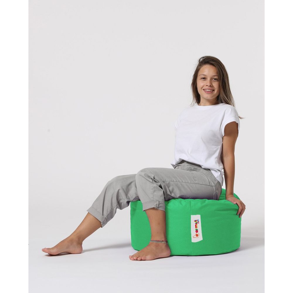 Okrogli Pouf - Zeleni Pouf za Vrt slika 1