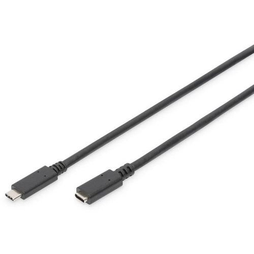 Digitus USB kabel USB 2.0 USB-C® utikač, USB-C® utičnica 2.00 m crna fleksibilan, zaštićen s folijom, pletena zaštita AK-300210-020-S slika 6