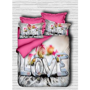 Set Posteljine 137 Pink White Double