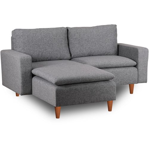 Atelier Del Sofa Kutna garnitura, Svijetlo siva, Lungo Mini - Light Grey slika 4