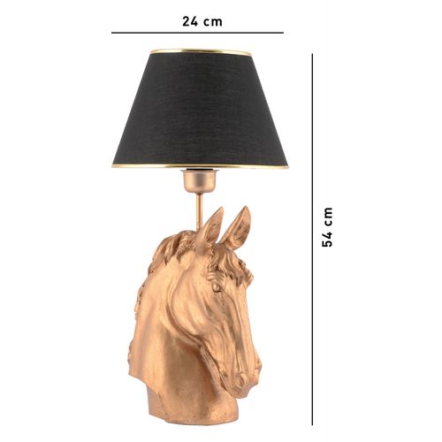 Opviq Stolna svjetiljka, Horse - Black, Gold slika 7