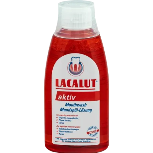 Lacalut Aktiv Antiplaque rastvor za ispiranje usta,300ml slika 2