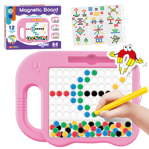 Woopie magnetna ploča Montessori MagPad 84 gumba, rozi