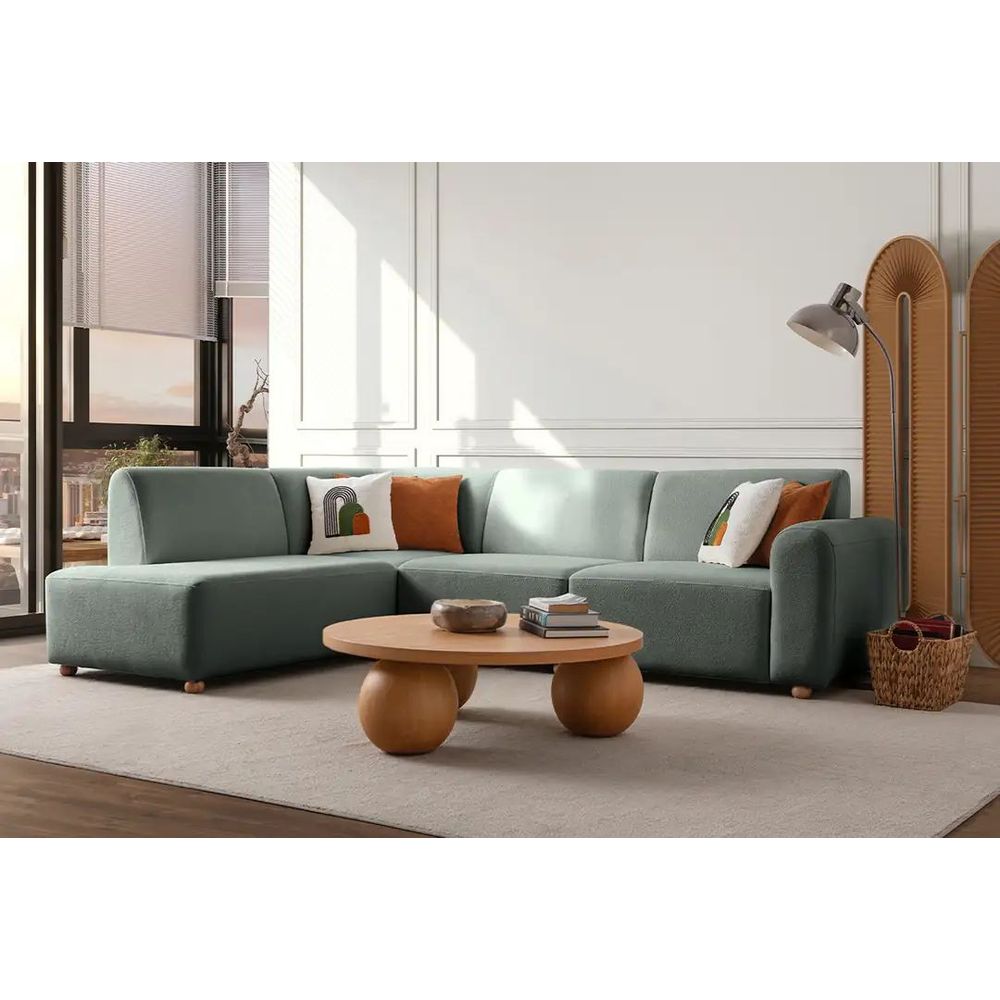 Ugaona Sofa S-Loft Left - boja: morska zelena slika 1