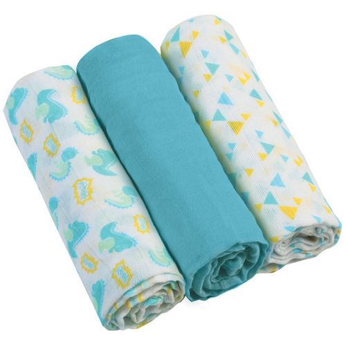 BabyOno Tetra pelene Muslin Dino, plava slika 2