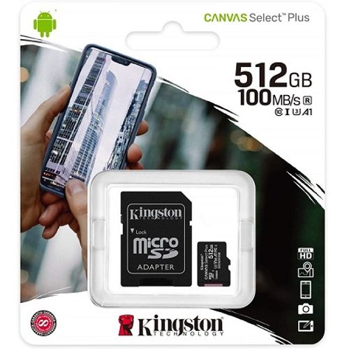 Memorijska kartica Kingston microSDXC, Select plus, Class10, 512GB slika 1