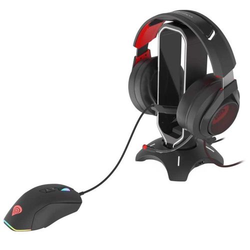 Natec NBU-1602 GENESIS VANAD 500, Gaming Headphone Holder & Mouse Bungee, RGB LED, USB, Black, Cable 1,5 m slika 6