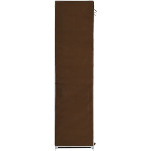 282454 Wardrobe with Compartments and Rods Brown 150x45x175 cm Fabric slika 44