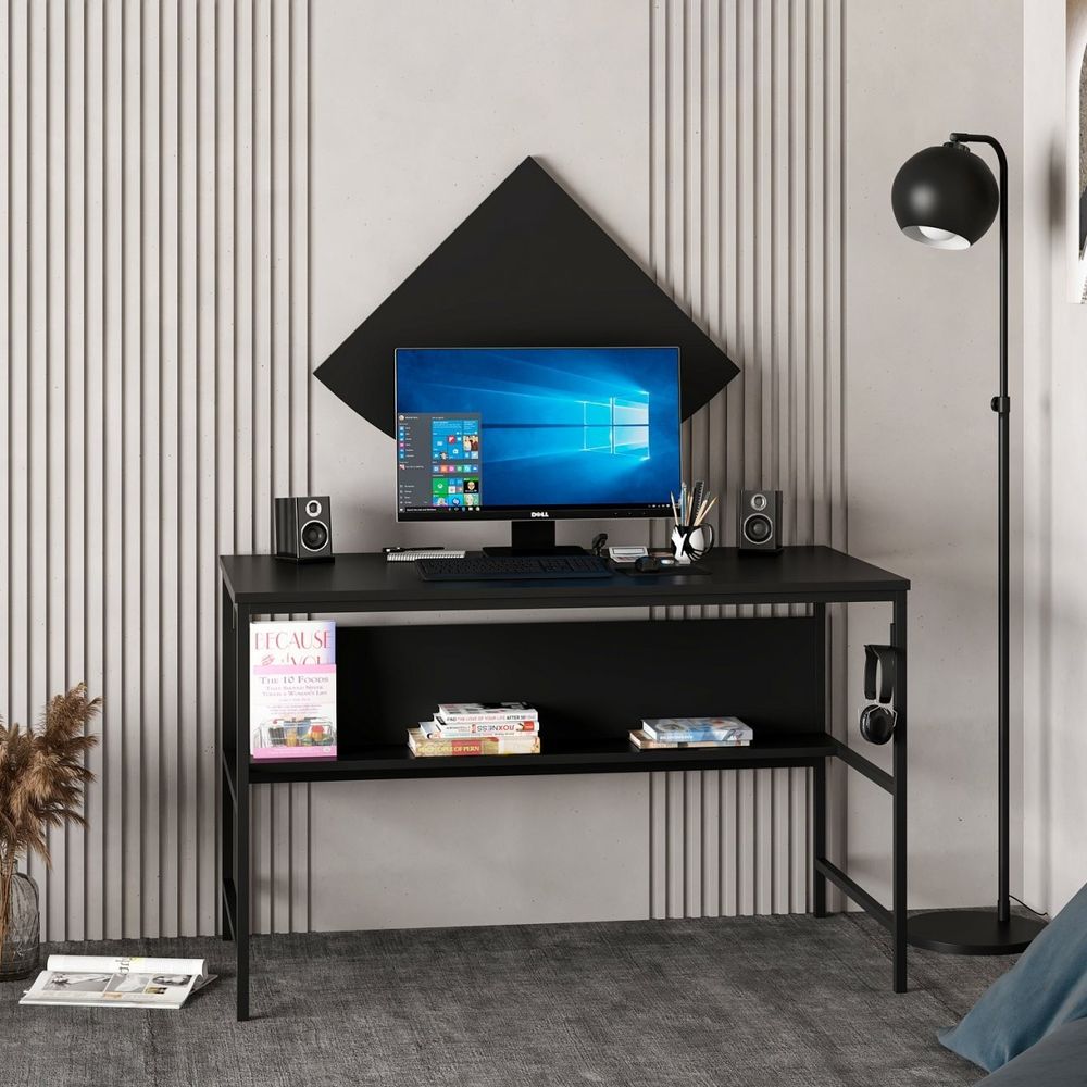 Greta Matte 7041 - Crni Radni Sto slika 2