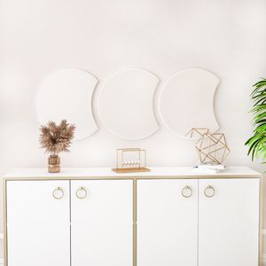 Royal Medium - White White Decorative Chipboard Mirror