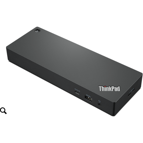 Lenovo Think 40B00300EU ThinkPad Thunderbolt 4 Dock Workstation Dock- EU- 2x Thunderbolt, 2x DisplayPort, 1x HDMI, 4x USB 3.1 Gen 2 (1 always-on), 1x USB-C 3.2 Gen 2, 1 x Combo Audio Jack, 1 x Gigabit Ethernet, Thunderbolt 4 Passive Split Cable, 300W AC adapter slika 1
