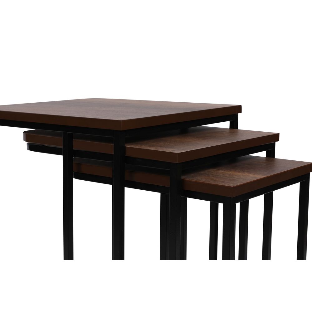 Ce Metal Zigon - 9401 Orašasti Crni Stolići za Gniježđenje (Set od 3 Komada) slika 4