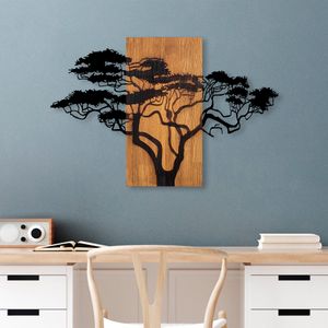 Acacia Tree - 387 Oraščić Crni Dekorativni Drveni Zidni Ukras