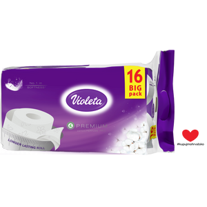 Violeta Toaletni papir 16/1, 3-sloja, premium, Natural