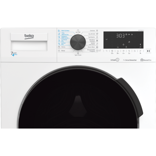 Beko HTE7616XO Mašina za pranje i sušenje veša, 7/4 kg, 1200 rpm, ProSmart™ Inverter Motor, Bluetooth, SteamCure ™, Dubina 50 cm slika 4