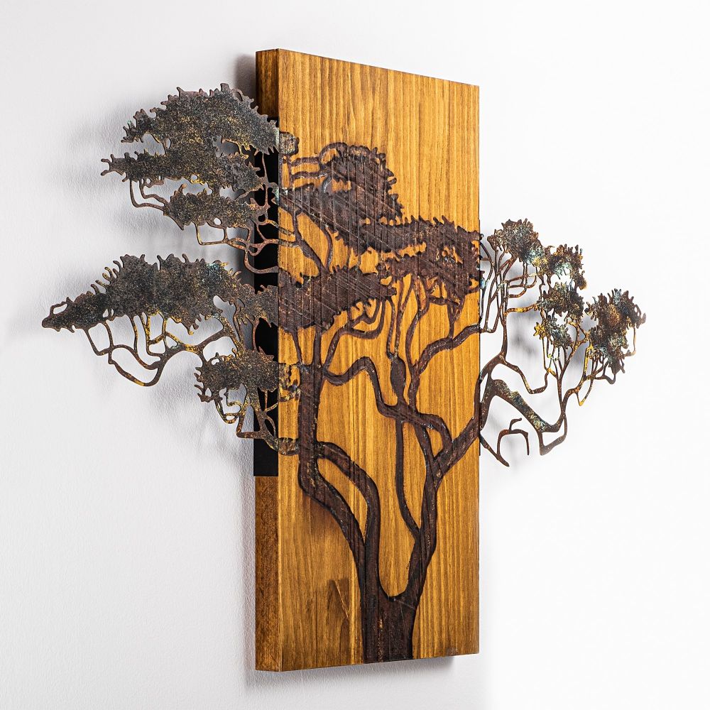 Decorative wooden wall accessory Acacia Tree - 387-A, colour: multicolor slika 7