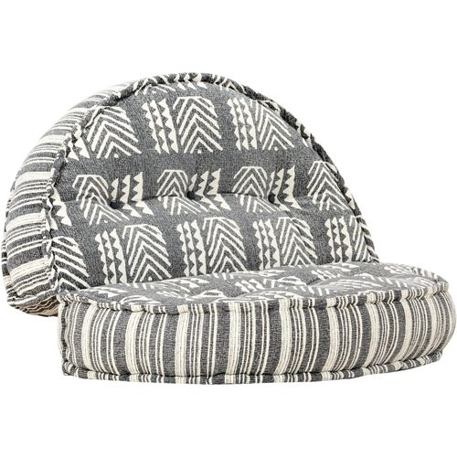 283788 Pouffe 100x20 cm Grey Stripe Fabric slika 19