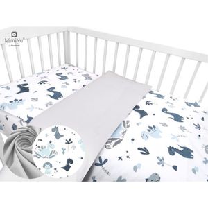 MimiNu posteljina set 2 elem. Dino Blue (za krevetić 120x60 cm)