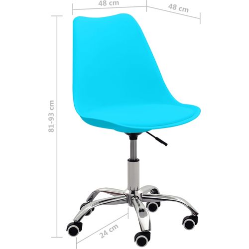 Uredske stolice od umjetne kože 2 kom plave slika 16