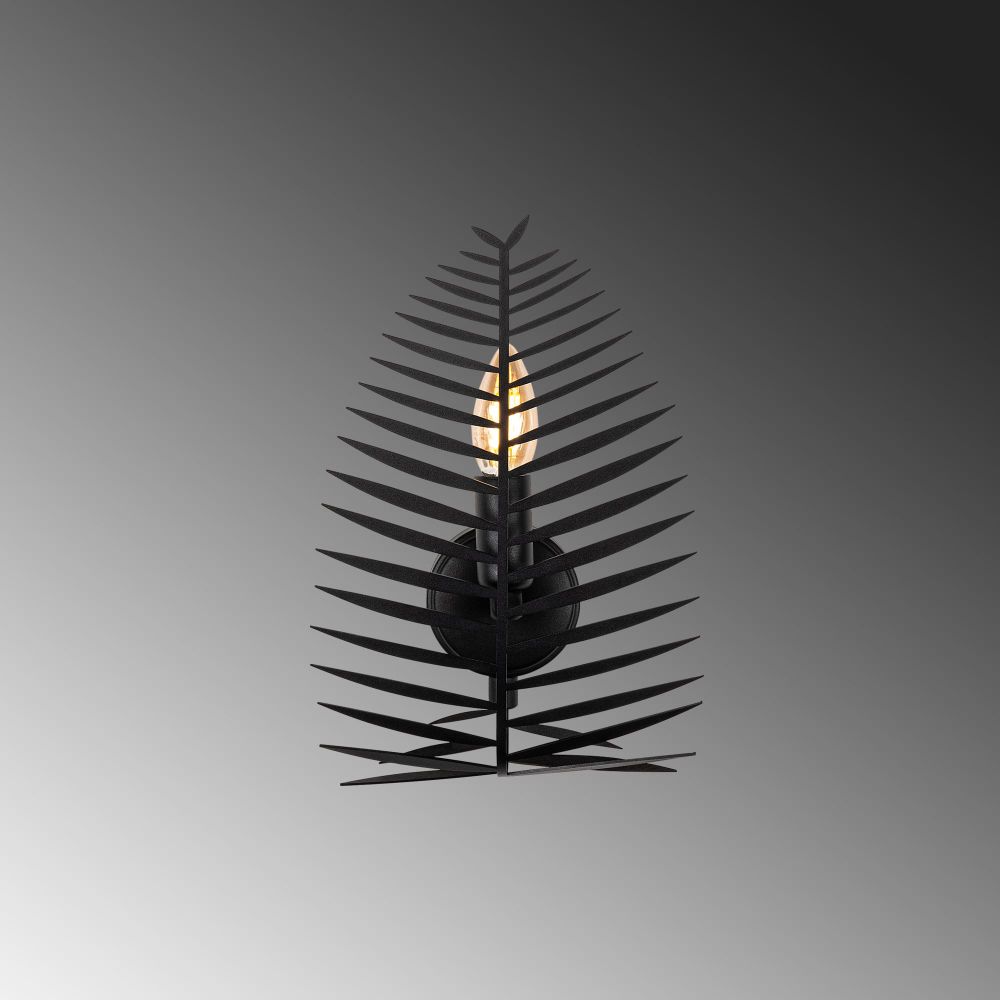 Zidna Lampa Leaf - 15321, boje: Crna slika 5