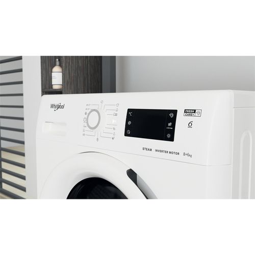 Whirlpool FWDG 861483E WV EU N mašina za pranje i sušenje veša, 8/6 kg, 1400 rpm, Inverter motor, Steam, Dubina 54 cm slika 8