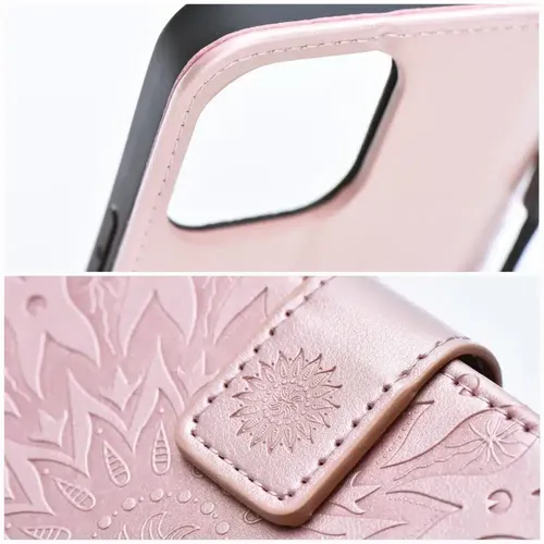 MEZZO Book case preklopna torbica za XIAOMI Redmi 12 4G / 12 5G mandala gold pink slika 5