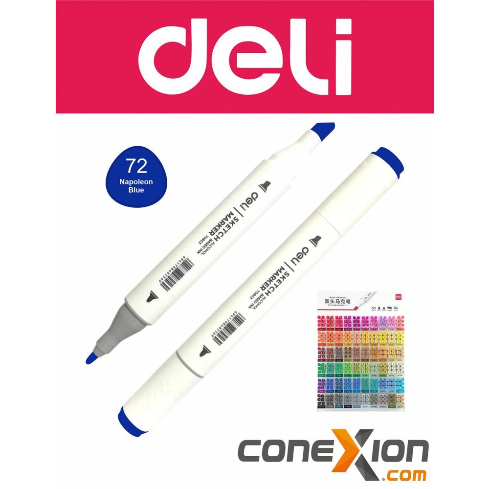MARKER SKETCH DELI 72 NAPOLEON PLAVA 70803A-72 slika 1