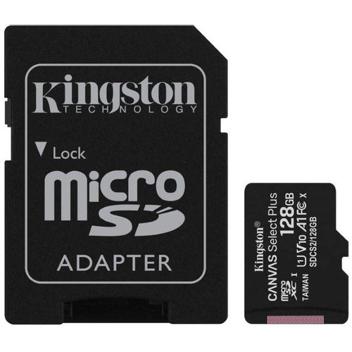 KINGSTON Memorijska kartica A1 MicroSDXC 128GB 100R class 10 SDCS2/128GB + adapter slika 1