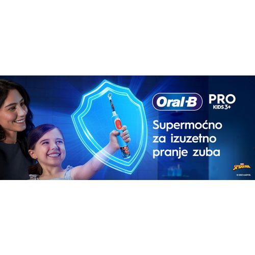 Oral-B Pro Kids električna četkica za zube, SpiderMan, putni set, za uzrast od 3+ godina slika 11