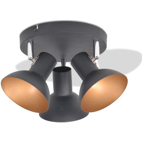 Stropna svjetiljka za 3 žarulje E27 crno-zlatna slika 38