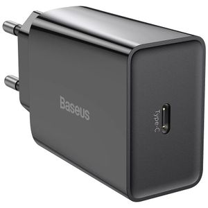 Baseus kućni punjač usb-c qc 20w mini black