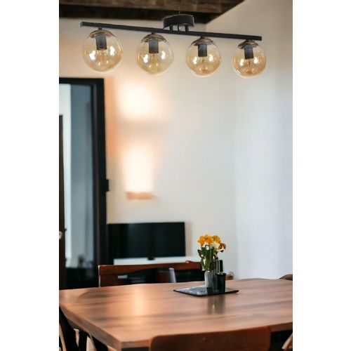 Yeni Can 4 Lü Siyah Bal Camlı Avize Black
Amber Chandelier slika 2