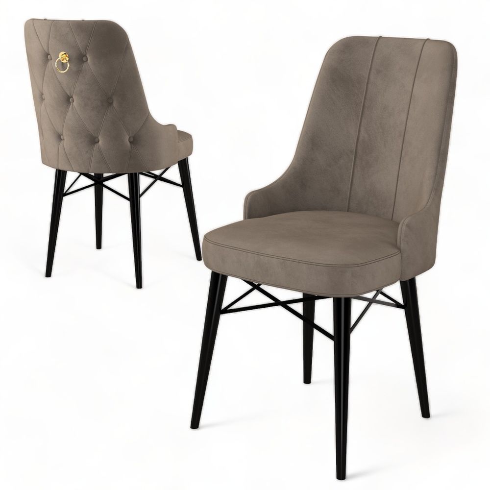 Pare - Cappuccino Crni Set Stolica (4 Komada) slika 3