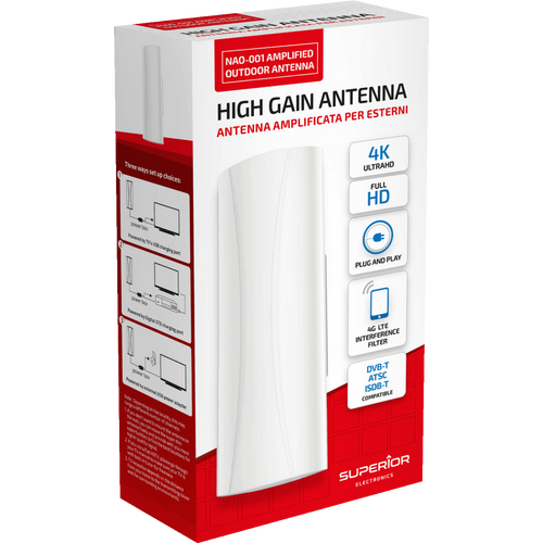 Superior Antena sa pojačalom, HD/Full HD/Ultra HD DVB-T2, outdoor - NAO001 slika 2