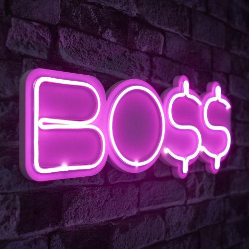 Wallity Ukrasna plastična LED rasvjeta, BOSS - Pink slika 7