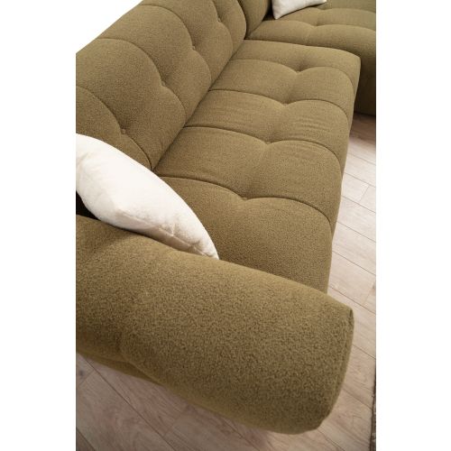 Woody Fashion Kutna garnitura Cady 3 Seater desni - Khaki slika 5