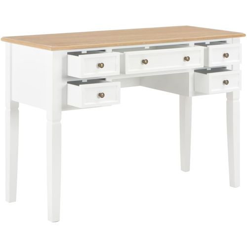 Pisaći stol bijeli 109,5 x 45 x 77,5 cm drveni slika 33