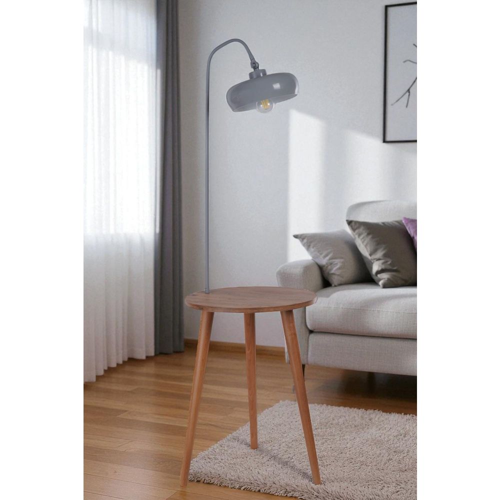 Opviq Podna lampa 777, siva, bukva slika 1