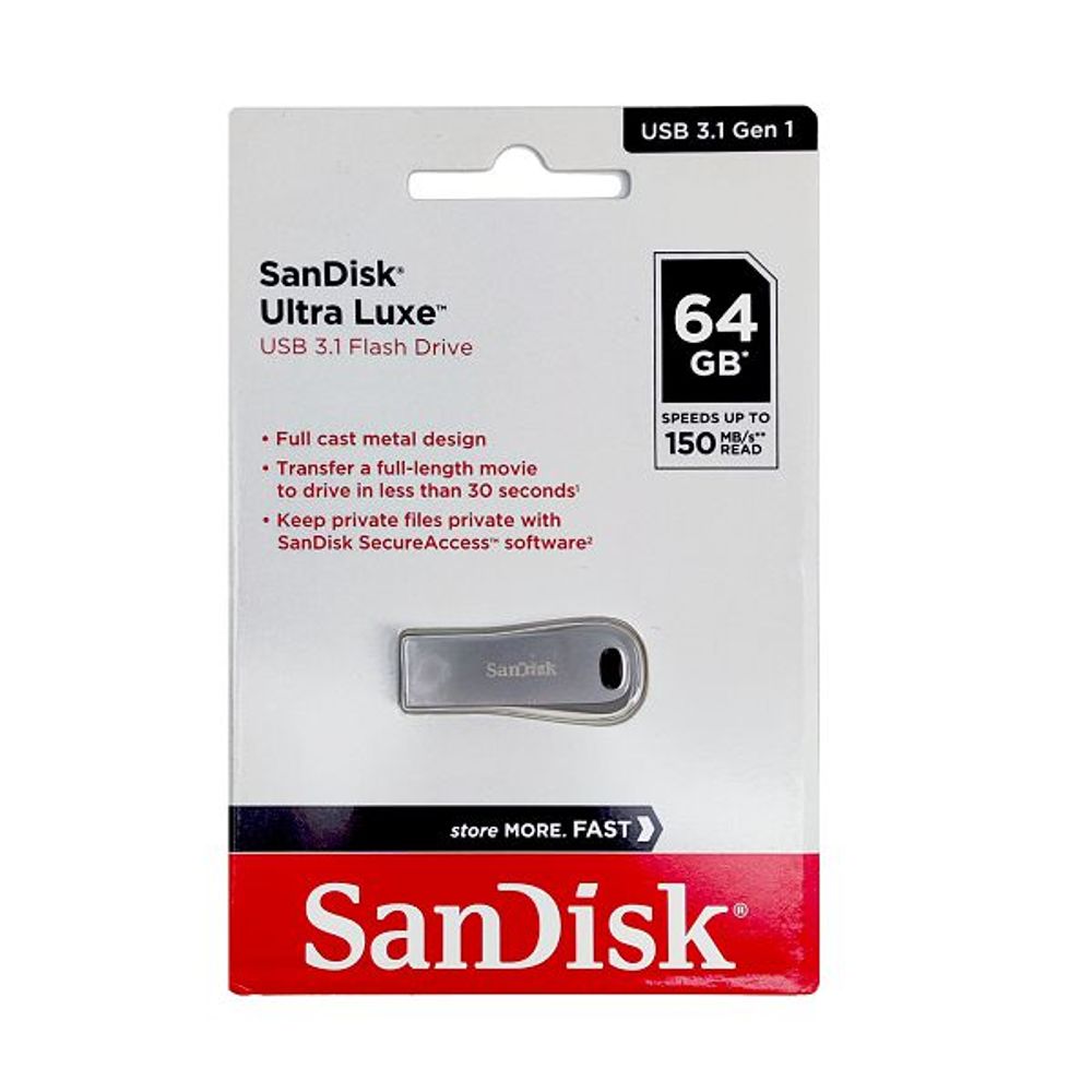 SANDISK USB 3.1 FLASH DRIVE ULTRA LUXE 64GB slika 1