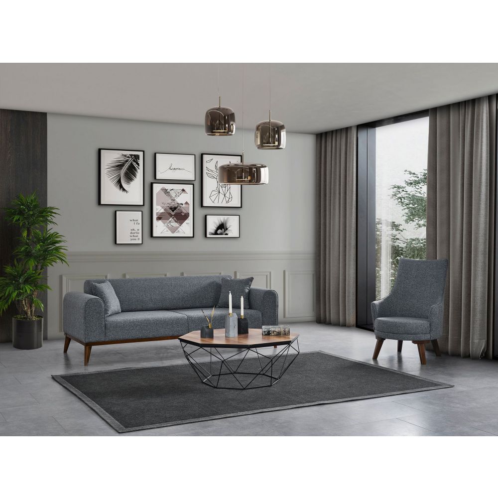 Cofi - Svijetlo Sivi Wing Chair slika 2