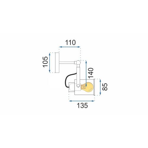 TOOLIGHT Zidno stropna svjetiljka reflektor crna APP486-1C slika 21