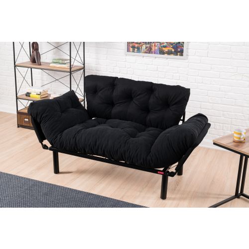 Atelier Del Sofa Dvosjed na razvlačenje NITTA crna, Nitta - Black slika 6