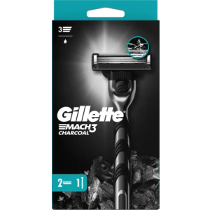 Gillette Mach3 Charcoal brijač + 2 britvice, 1 komad