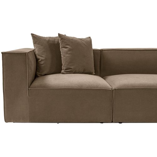 Sora (L1-O1-O1-1R-POUFFE) - Ugao Sofa u Boji Braon slika 14