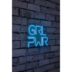 Wallity Ukrasna plastična LED rasvjeta, Girl Power - Blue