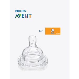 Philips Avent silikonski sisač, 4 rupe, brzi protok - 2 komada