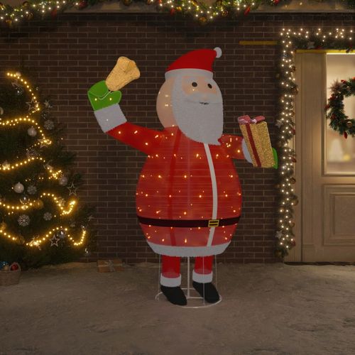 Ukrasna božićna figura Djeda Mraza LED luksuzna tkanina 180 cm slika 8